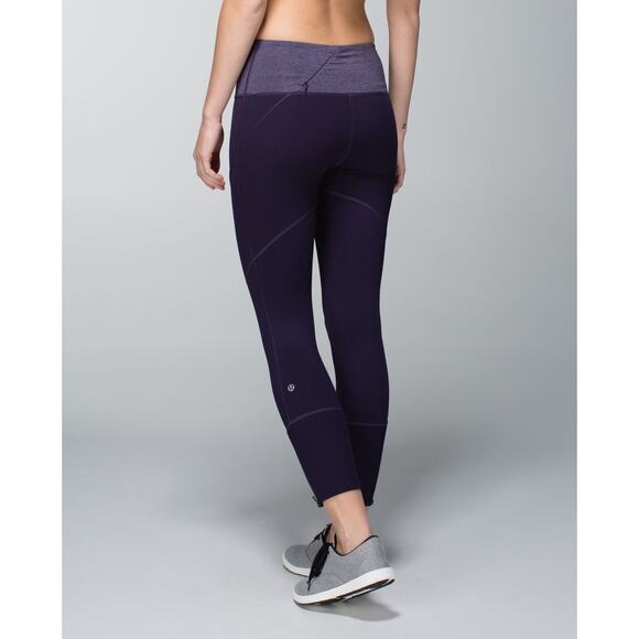 Lululemon Rebel Runner Ankle‎ Crop Plum Athleisure High Rise Pants Legging 6 - Picture 5 of 10